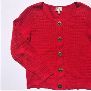 Milly | Red Wine Turnlock Cardigan